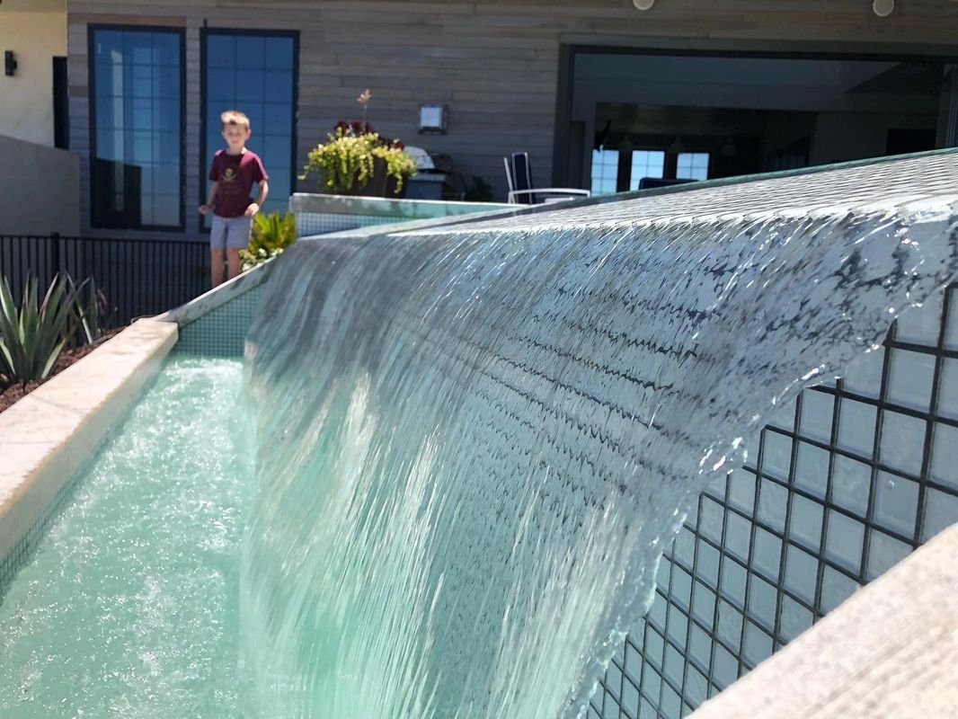Backyard waterfall